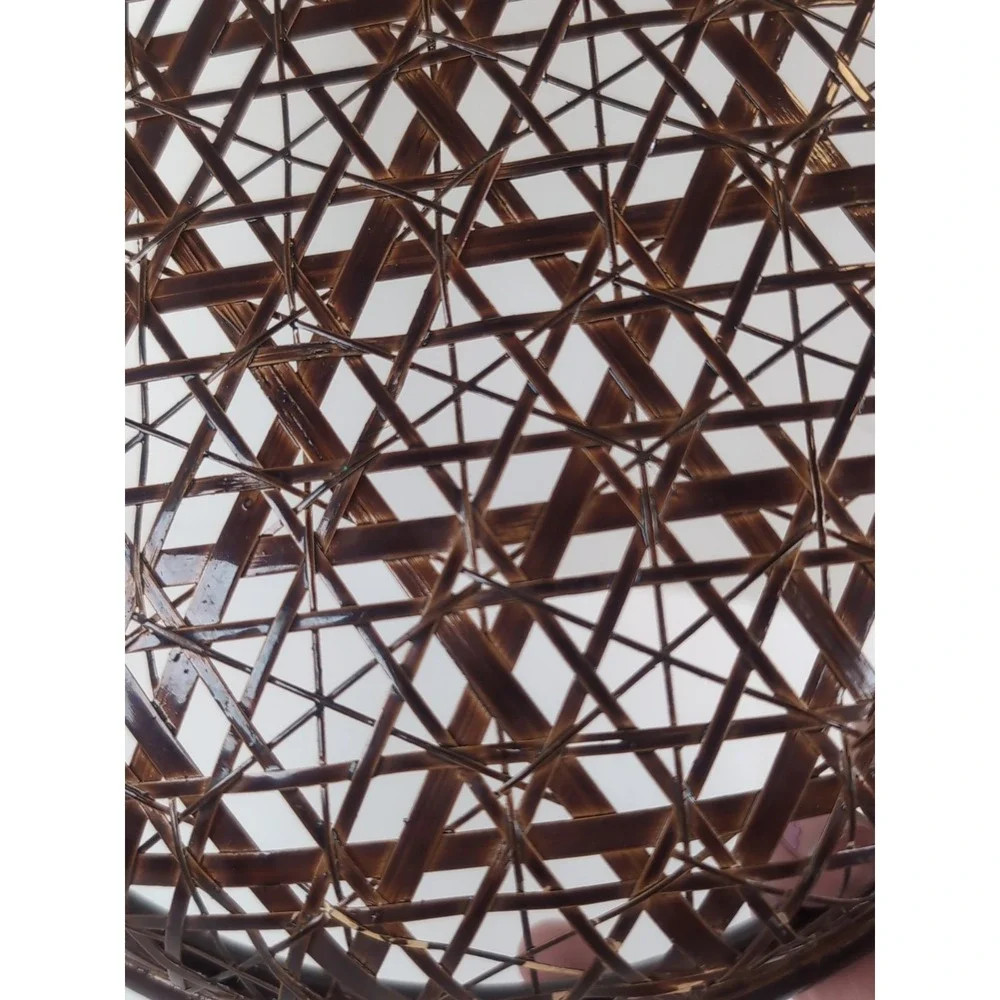 Woven Wicker or Bamboo Basket Asian Basket Tray Star Design 9